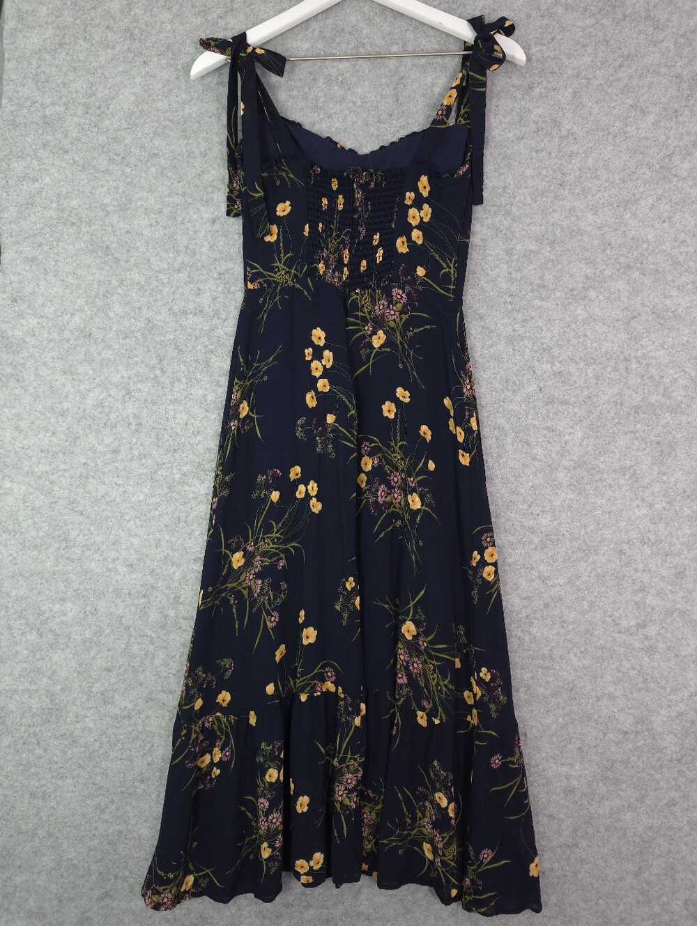 Reformation Nikita Navy Blue Midi Dress‎ in Mademoiselle - Picture 6 of 12